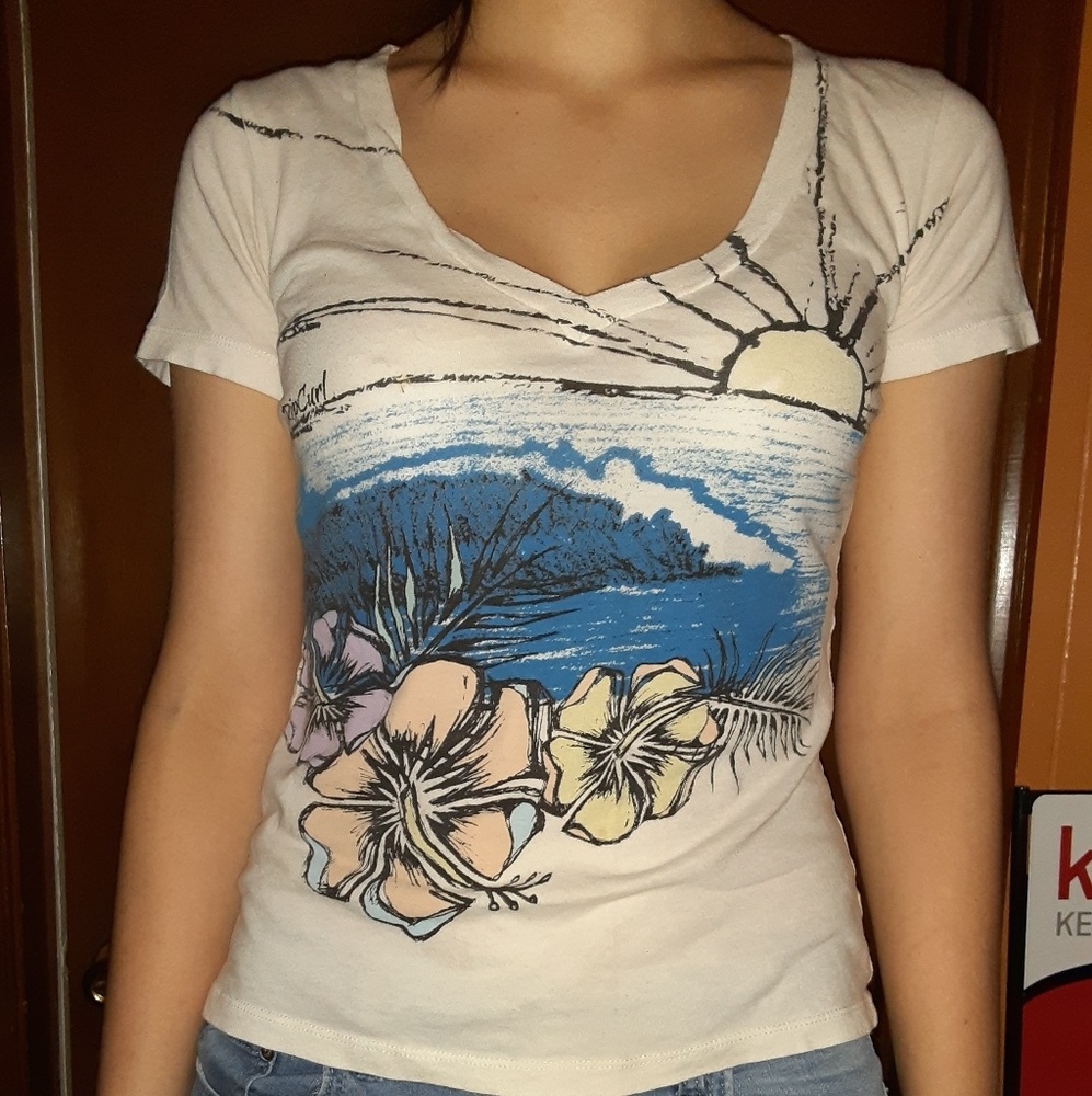 Rip Curl  Tshirt White with print